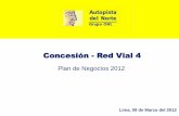 AUTOPISTA DEL NORTE - Plan Negocios 2012