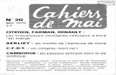 Cahiers de Mai - França - 1968 n20