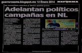 Adelantan políticos campañas en NL| Ajustan cada 42 días gabinete de Aguirre