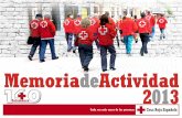 Memoria de Actividad 2013. Cruz Roja en Salamanca.