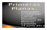 Primeras Planas Nacionales y Cartones 12 Junio 2012