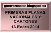 Primeras Planas Nacionales y Cartones 13 Enero 2014