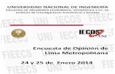 Encuesta de Opinión Lima Metropolitana - Enero 2014