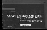 Memòria del curs 1999-2000 de la Universitat Oberta de Catalunya