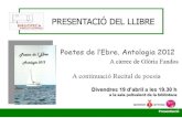 Presentació Antologia Poetes de l'Ebre 2012