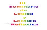 III Seminario de Lógica y Lectura Reflexiva. 3º de Primaria
