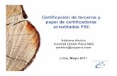 Certificacion de Terceros y papel de certificadoras-Control Union Peru