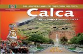 186 ANIVERSARIO DE CREACIÓN POLITICA DE CALCA