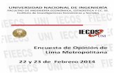 Encuesta de Opinión Lima Metropolitana - Febrero 2014