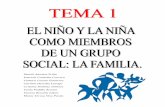 Tema 1: El niño y la niña como miembros de un grupo social: la familia