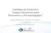 Catálogo de Juego Didácticos miniaturas de madera.