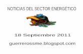 Noticias del Sector Energético 18 Septiembre 2011