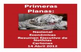 Primeras Planas Nacionales y Cartones 14 Abril 2012