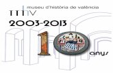 Museu d'Història de València 2003-2013. 10 anys