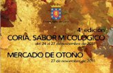 Programación de la IV Semana Gastronómica CORIA SABOR MICOLÓGICO. Del 20 al 27 de Noviembre de 2011
