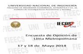 Encuesta de Opinión Lima Metropolitana - Mayo 2014