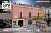 Programació de Tardor 2012 - Teatre de l'Aurora