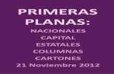 Primeras Planas Nacionales y Cartones 21 Noviembre 2012
