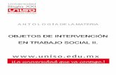 OBJETOS DE INTERVENCIÓN EN TRABAJO SOCIAL II