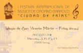 I Festival de Organo Barroco Ciudad de FRIAS 2011