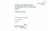 Analisis de la eficiencia energética de los hogares españoles