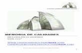 CASAS CONSTRUCTION TRADE - MEMORIA DE  CALIDADES