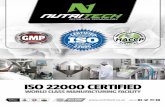 NutriTech ISO 22000 Certified
