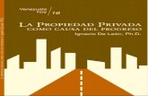 La propiedad privada como causa de progreso