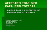 Accesibilidad web para bibliotecas