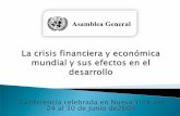 La crisis financiera y económica mundial y sus efectos en el desarrollo