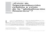 ¿Crisis ciclica de Superproducción relativa o de la globalización financiera?