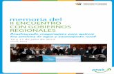 Memoria II Encuentro con Gobiernos Regionales