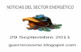 NOTICIAS DEL SECTOR ENERGÉTICO 29 Septiembre 2011