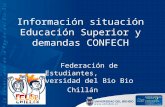 Información situación Educación Superior y demandas CONFECH