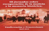 III Jornadas sobre la recuperacion de la Memoria Histórica