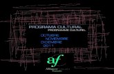 Programa Cultural n°1 Octubre-Noviembre-Diciembre 2011 Alianza Francesa de manizales