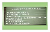 Primeras Planas Nacionales y Cartones 6 Agosto 2012