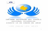 INFORME DEFENSOR DEL PUEBLO REGIONAL RISARALDA EVENTO 14 DE ENERO DE 2010