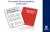 Novedades Hemerográficas en Derecho / Agosto 15 de 2013