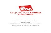 Programa IU Orihuela Elecciones municipales 2011