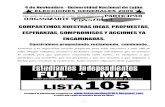 Lista 105 Proyecto de Universidad, propuestas y acciones