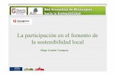 La participación en el fomento de la sostenibilidad local