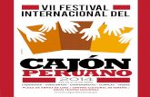 Prog. VII Festival Internacional de Cajón, 2014