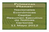 Primeras Planas Nacionales y Cartones 11 Mayo 2012