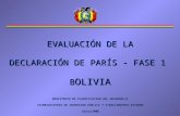Evaluacion de la Declaracion de Paris - Fase 1 Bolivia
