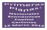 Primeras Planas Nacionales y Cartones 12 Marzo 2012