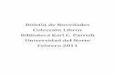Novedades Libros :: Febrero 2011 :: Biblioteca Karl C. Parrish :: Universidad del Norte