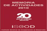 Memoria de actividades ISCOD 2010