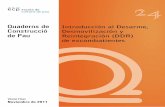 Introducción al Desarme, Desmovilización y Reintegración (DDR) de excombatientes.