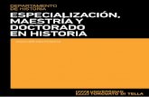 Folleto Especialización, Maestría y Doctorado en Historia 2013